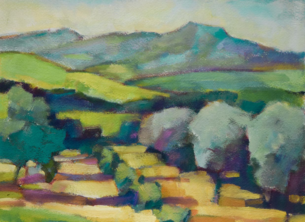 Olives and Monte Amiata by Molly Preston